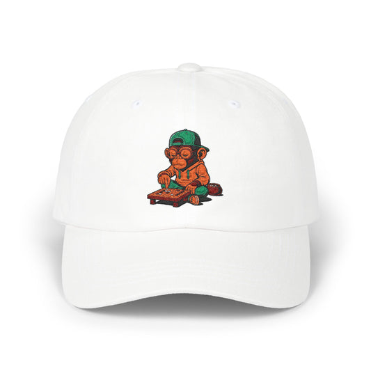 Vintage Style Dad Cap with Playful Monkey Design, Funny Gift for Dads, Summer Fashion, Casual Accessories, Unisex Headwear